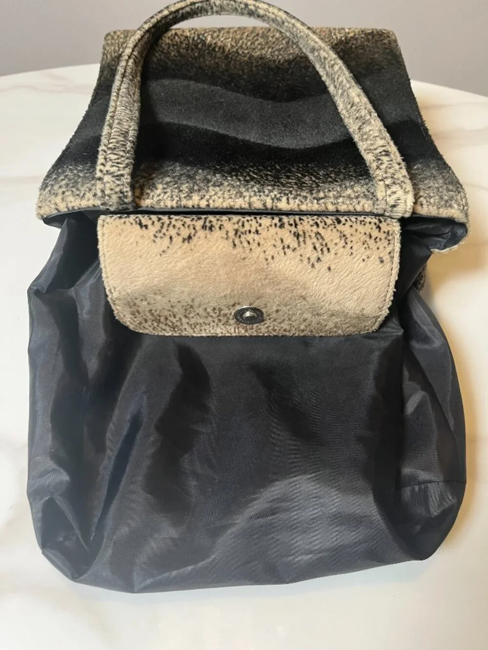 Kate Spade Vintage Mohair Chevron Sam Tote Bag 90s Y2K RARE